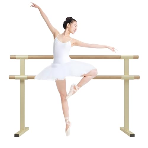 YXLYFDLY Ballettstange Freistehende Ballettstange Für Tanzstudio, Tanzstange, Weit Verbreitet Für Fitness-Stretching-Gymnastik(White Double-bar,2.5m/8.2ft) von YXLYFDLY