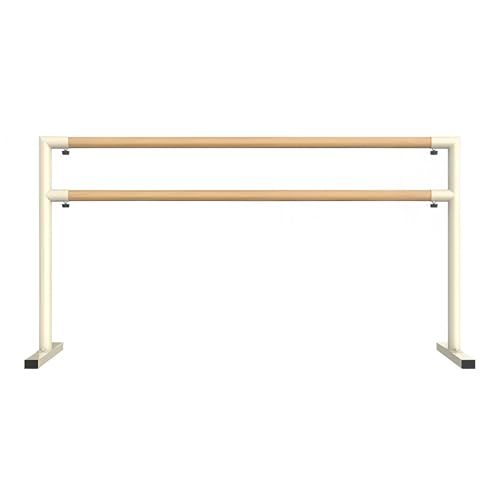 YXLYFDLY Ballettstange Freistehende Ballettstange Für Tanzstudio, rutschfeste Ballettstange Und Tanzstange, Tanzausrüstung, Stabile Konstruktion(White Double-bar,1m/3.28ft) von YXLYFDLY