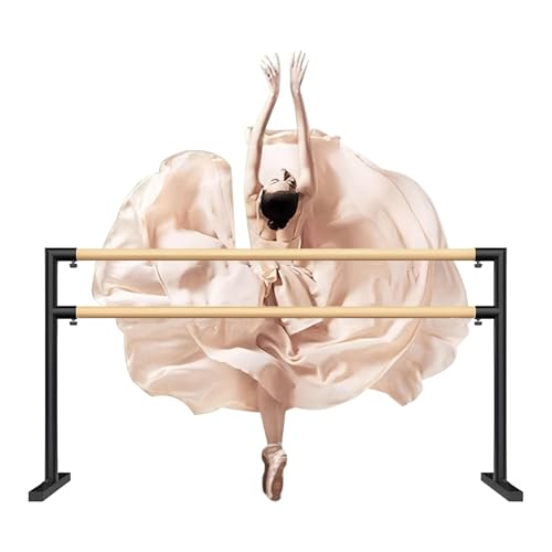 YXLYFDLY Ballettstange Schlafzimmer-Ballettstange, rutschfeste, Doppellagige Ballettstange Und Tanzstange Mit Rutschfester Basis, Ballettausrüstung Für Fitness-Stretching-Gymnastik(Black,2.5m/8.2ft) von YXLYFDLY