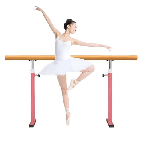 YXLYFDLY Ballettstange rutschfeste Ballettstange Für Yoga-Raum, Ballettstange Und Tanzstange. Höhenverstellbar, Ballettstange Leicht Zu Zerlegen(Pink,2 m/6.56 ft) von YXLYFDLY