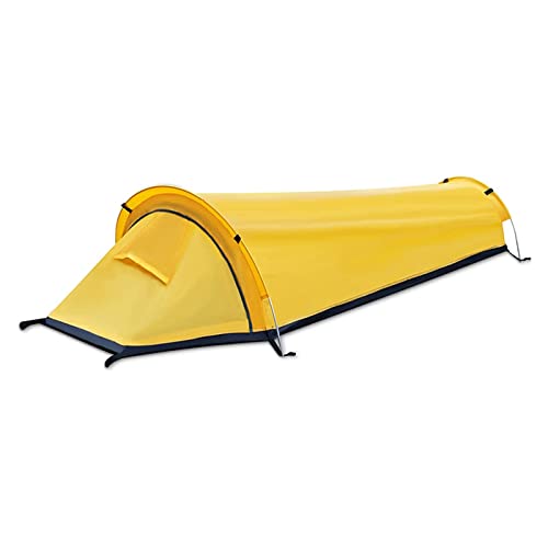 YXMPCZYY Camping Ultraleichtes Zelt 1 Person Auto Reisen Outdoor Zelte Rucksackreisen Wasserdichter Schlafsack Passend für Tourismus Fahrradausrüstung (Farbe: Gelb) (Gelb) von YXMPCZYY
