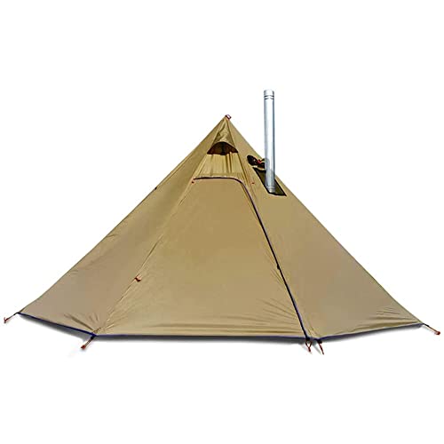 YXMPCZYY Pyramidenzelt-Zelte mit Herdlochfenstern, Outdoor-Camping, Familien-Tipi-Zelt für 2–4 Personen von YXMPCZYY