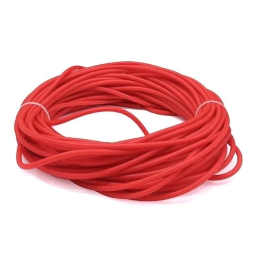 1/3 Meter Naturlatex-Gummischläuche, 1,6 2 3 4 5 6 7 9 10 12 14 17 mm hochelastischer elastischer Schlauch, Gummischlauch 1 Stück(Red,3 Meters x 5mm x 7mm) von YXYFA