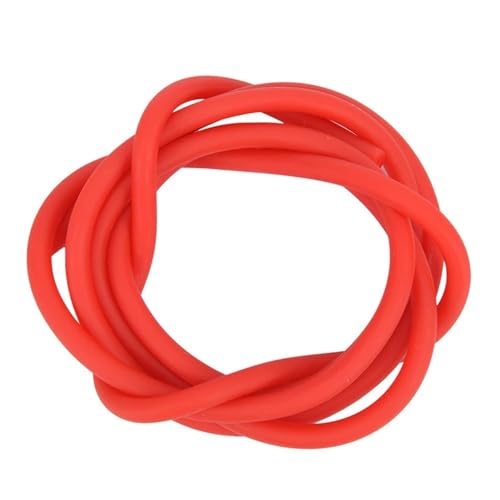 2/5/10M mehrfarbiges Elastica-Bungee, 1632 Naturlatex-Gummibänder, elastischer Gummischlauch for Fitnessgeräte(Red,2MX2MMX4MM) von YXYFA