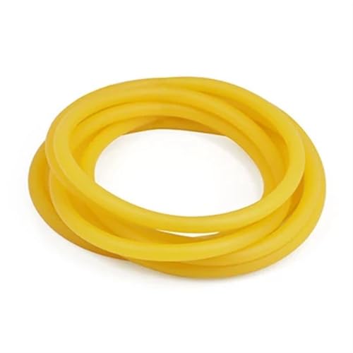 Farbige Latex-Gummischläuche, hochelastischer Naturlatexschlauch IDxOD 1,6~10 mm, Gummibandschlauch for Outdoor-Zubehör(Yellow,10MX4MMX6MM) von YXYFA