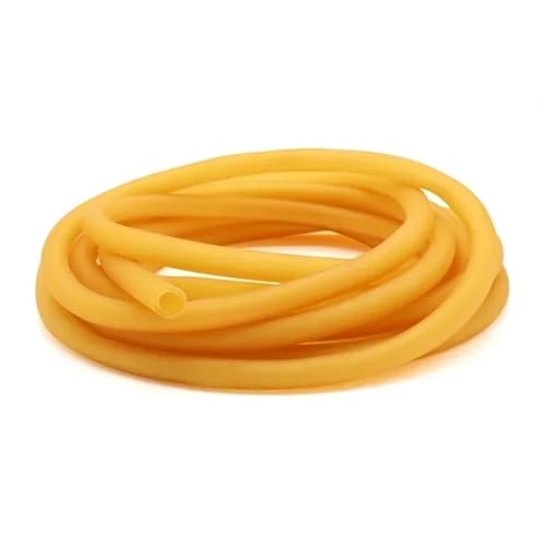 Gelbes Gummiband, 1,6 ~ 18 mm ID x 3,2 ~ 22 mm OD hochbelastbares Gummikabel, Naturlatex-Gummischläuche für Gerätestärke (2 m x 1,7 mm x 4,5 mm) von YXYFA