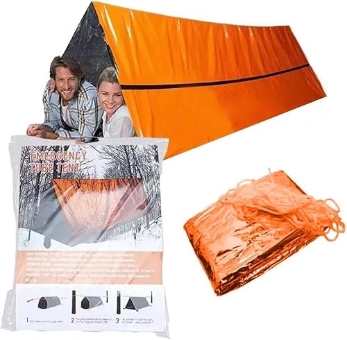 Zelt Notfallzelt Survival Shelter - 2 Personen Notfallzelt - Verwendung als Überlebenszelt, Notunterkunft, Schlauchzelt, Survival Tarp Emergency Survival Shelter von YY KATTY