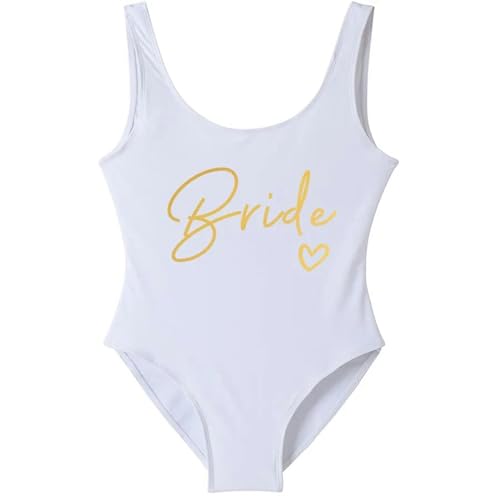 YYNLIN Bikini Lose Braut Badeanzug Frauengruppe Braut EIN Stück Badeanzug Für Strandparty Badeanzug Geeignet-braut2-m von YYNLIN