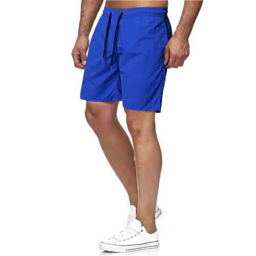 YYNLIN Shorts Herren Herren Schnell Trocknende Solid Color Beach Hosen Herren Sportfitnessshorts Für Männer-blau-XXXL von YYNLIN