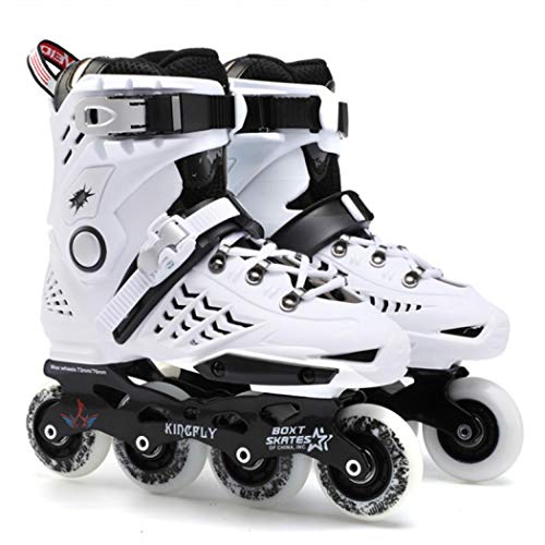 YYW Inline-Skates, Damen und Herren, professionelle Rollschuhe, Fitness, Inline-Skate für Erwachsene und Anfänger (Weiß, 41) von YYW