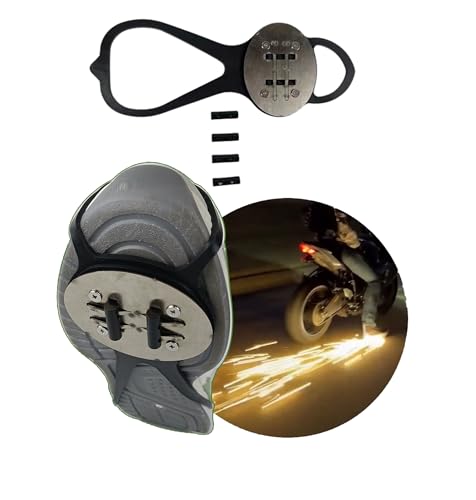 YYZGGLING Outdoor Flint Skateboarding Fahrrad Fuß Bremse Funken Schleifen Boden Motorradsohle Schuhabdeckung Skateboard Flint Set (1) von YYZGGLING