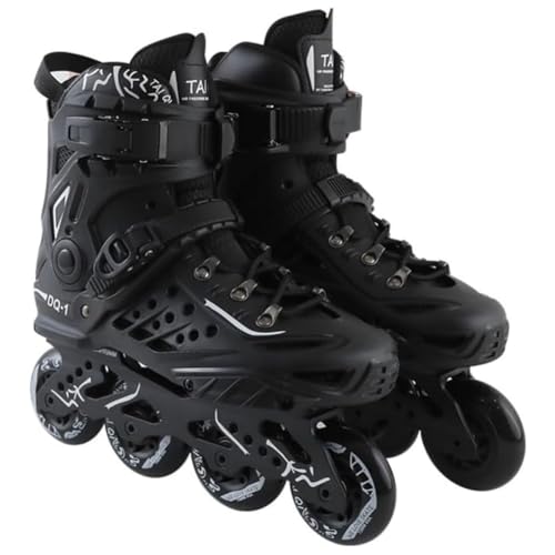 YYingYYue Rollschuh Für Kinder Erwachsene, Inline Skate Rollschuhe 4 Rad Räder Single Row Für Frauen Und Männer, Schuhe Skate Professionell Inline Speed Skating Schuhe,Schwarz,40 von YYingYYue