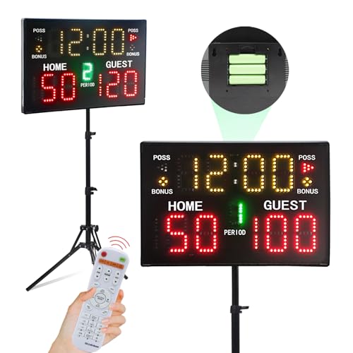 YZ LED Tragbare Elektronische Anzeigetafel mit Stativ, Tischtennis Zähler, Tennis Punktezähler, Cornhole Scoreboard, Digitale Zähltafel, für Volleyball, Basketball, Badminton, Pool Sports Outdoor YZ LED Tragbare Elektronische Anzeigetafel mit Stativ, Tischtennis Zähler, Tennis Punktezähler, Cornhole Scoreboard, Digitale Zähltafel, für Volleyball, Basketball, Badminton, Pool Sports Outdoor von YZ