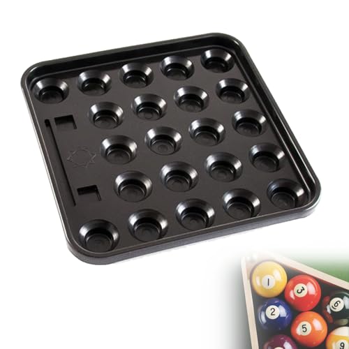 Kunststoff-Billard Kugel Tablett,Pool Ball Tablett,Professionelles Billardkugel Aufbewahrungstablett,22 Kugel Snooker Billardtisch Behälter Kasten Billard Halter Kugelplatten für Billardsalon, Schwarz von Yaasier