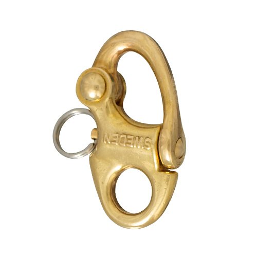 Yacht Steel Schweden Schnappschäkel mit festem Auge 30mm Messing/Bronze ohne Ring Yacht Steel Schweden Schnappschäkel mit festem Auge 30mm Messing/Bronze ohne Ring von Yacht Steel