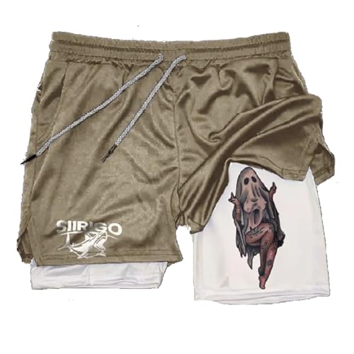 Siirigo Shorts Herren, Sexy Boobs Grafik-Print-Fitness-Performance-Shorts, Laufshorts mit Handytasche (3XL,C-5) von Yacriso
