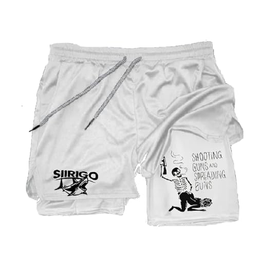 Siirigo Shorts Herren, Sexy Boobs Grafik-Print-Fitness-Performance-Shorts, Laufshorts mit Handytasche (3XL,E-3) von Yacriso