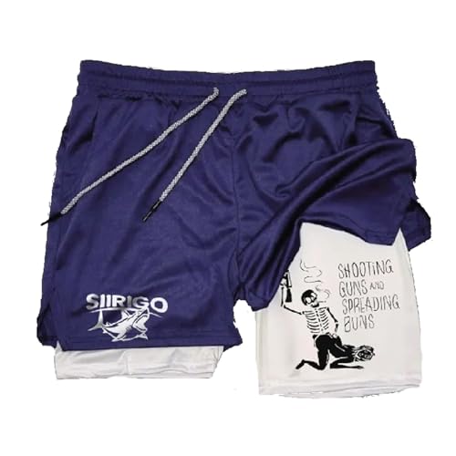 Siirigo Shorts Herren, Sexy Boobs Grafik-Print-Fitness-Performance-Shorts, Laufshorts mit Handytasche (3XL,E-7) von Yacriso