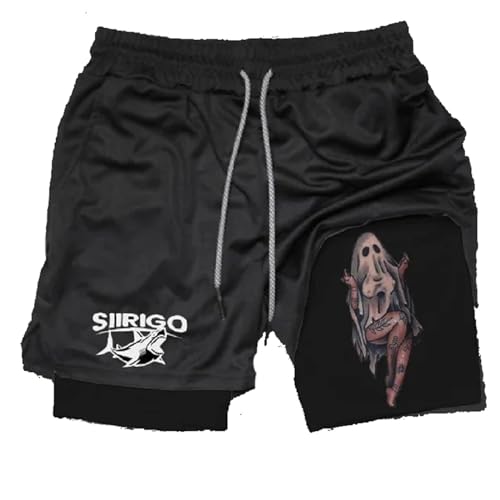 Siirigo Shorts Herren, Sexy Boobs Grafik-Print-Fitness-Performance-Shorts, Laufshorts mit Handytasche (XL,C-3) von Yacriso