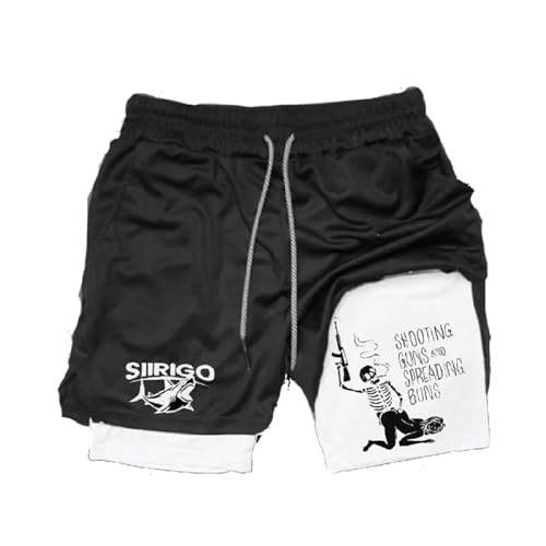 Siirigo Shorts Herren, Sexy Boobs Grafik-Print-Fitness-Performance-Shorts, Laufshorts mit Handytasche (XL,E-4) von Yacriso