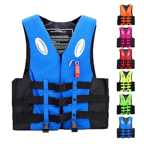 Yahbrra Swimming Vest Kinder Schwimmweste, Ideale Schwimmhilfe für Jungen, Schwimmen Jacke mit Einstellbare Sicherheits Straps(Color:Blue,Size:XXL) von Yahbrra