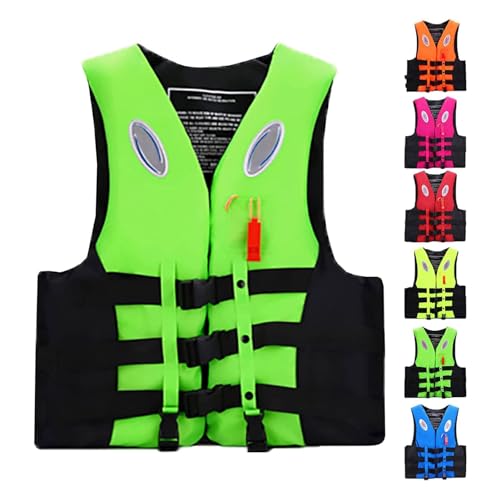Yahbrra Swimming Vest Kinder Schwimmweste, Ideale Schwimmhilfe für Jungen, Schwimmen Jacke mit Einstellbare Sicherheits Straps(Color:Green,Size:M) von Yahbrra