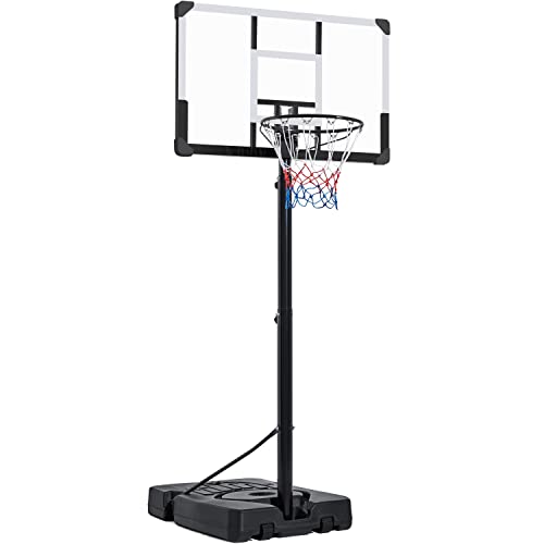 Yaheetech 228 bis 303 cm Basketballständer Höhenverstellbarer Basketballkorb Basketballanlage mit Rollen Indoors oder Outdoor von Yaheetech