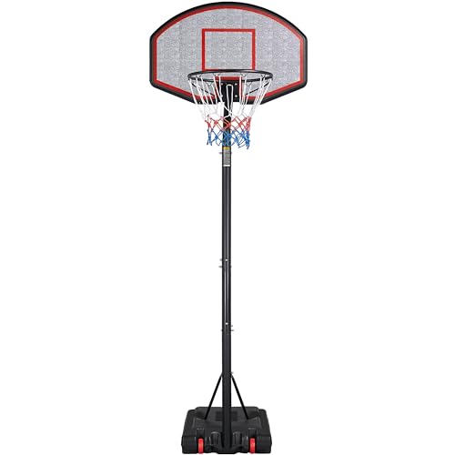 Yaheetech Basketballkorb Mobiler Basketballständer mit Rollen Outdoor Basketballanlage Korbanlage höhenverstellbar von 304 cm bis 353 cm von Yaheetech