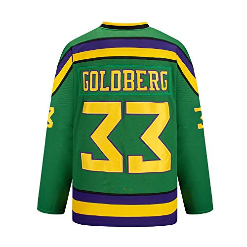 Yajun Greg Goldberg #33 Mighty Ducks Film Eishockey Trikots Jersey NHL Herren Sweatshirts Atmungsaktiv T-Shirt Bekleidung,3XL Yajun Greg Goldberg #33 Mighty Ducks Film Eishockey Trikots Jersey NHL Herren Sweatshirts Atmungsaktiv T-Shirt Bekleidung,3XL von Yajun