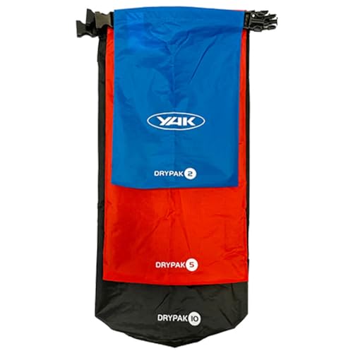 Yak Drypak Leichtes Trockentaschen-Set, 3 Stück, 2L/5L/10L Yak Drypak Leichtes Trockentaschen-Set, 3 Stück, 2L/5L/10L von Yak