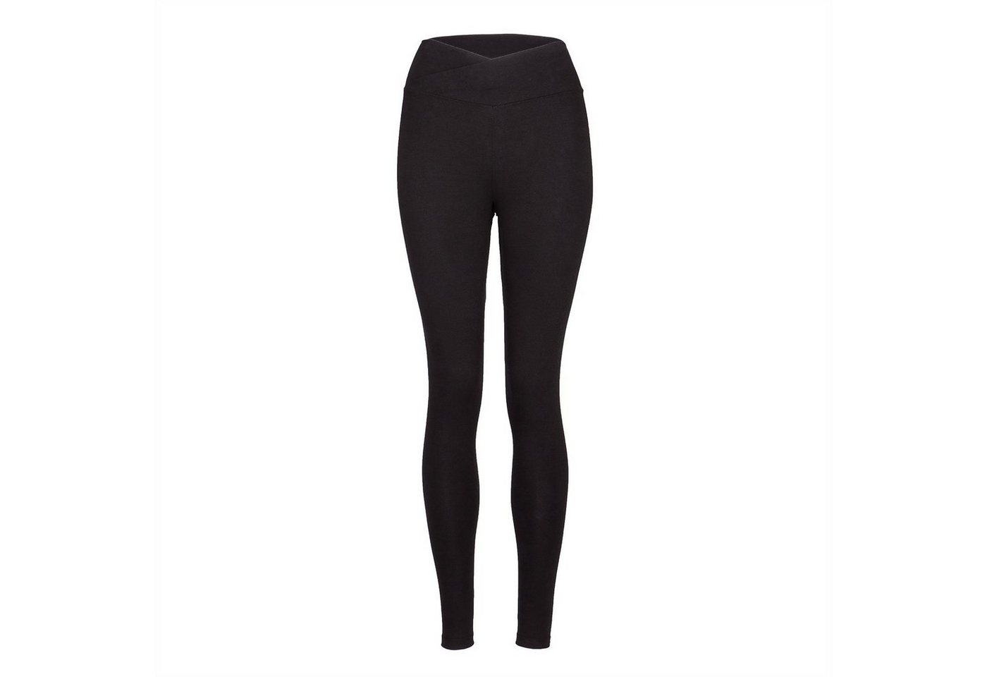 Yamadhi Yogahose Basic Yoga Leggings Crossed Waist, Bio-Baumwolle, Schwarz M von Yamadhi