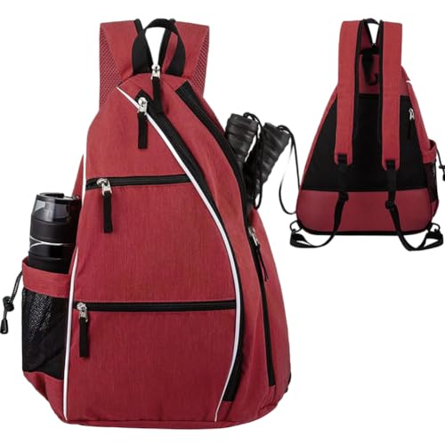 Yangshine Upgrade Wasserdichter Tennisrucksack, verstellbare Tennistasche für Damen/Herren, multifunktionaler Sportrucksack, Rot Yangshine Upgrade Wasserdichter Tennisrucksack, verstellbare Tennistasche für Damen/Herren, multifunktionaler Sportrucksack, Rot von Yangshine