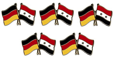 Yantec 5er Pack Deutschland - Syrien Freundschafts-Pin, Gold, Anstecknadel Yantec 5er Pack Deutschland - Syrien Freundschafts-Pin, Gold, Anstecknadel von Yantec Pins