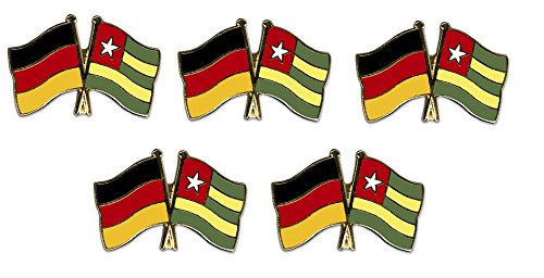 5er Pack Deutschland - Togo Freundschaftspin Yantec Pin Flagge von Yantec Pins