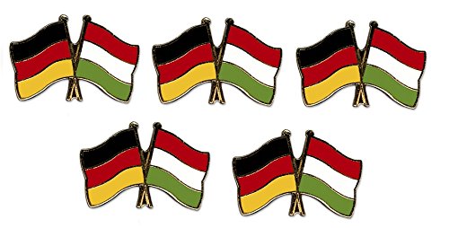 5er Pack Deutschland - Ungarn Freundschaftspin Yantec Pin Flagge von Yantec Pins