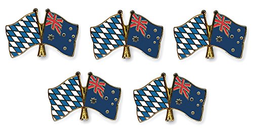 Yantec Freundschaftspin 5er Pack Bayern Australien Pin Anstecknadel Doppelflaggenpin Yantec Freundschaftspin 5er Pack Bayern Australien Pin Anstecknadel Doppelflaggenpin von Yantec Pins