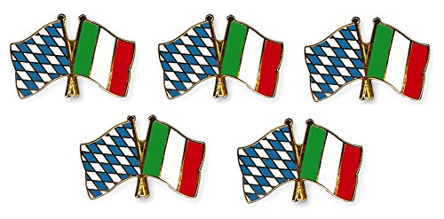 Yantec Freundschaftspin 5er Pack Bayern Italien Pin Anstecknadel Doppelflaggenpin Yantec Freundschaftspin 5er Pack Bayern Italien Pin Anstecknadel Doppelflaggenpin von Yantec Pins