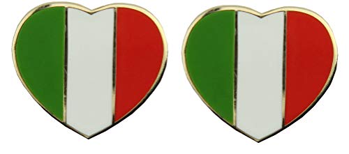 Yantec Pins 2er Pack Italien Herz Flaggenpin Flagge Yantec Pins 2er Pack Italien Herz Flaggenpin Flagge von Yantec Pins