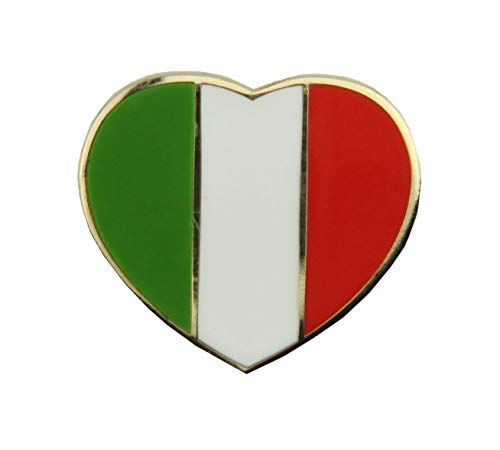 Yantec Pins Italien Herz Flaggenpin Flagge von Yantec Pins