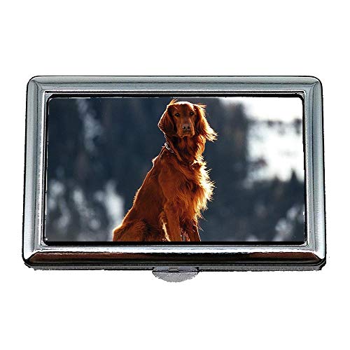 Zigarettenetui, Tier Haustier Setter Hund, Visitenkartenetui Visitenkartenetui Edelstahl Zigarettenetui, Tier Haustier Setter Hund, Visitenkartenetui Visitenkartenetui Edelstahl von YENDOSTEEN