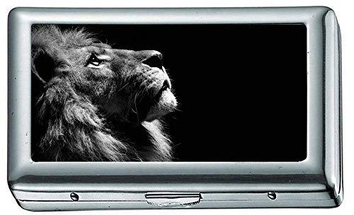 Zigarettenschachtel, Lion Black and White Zigarettenetui / -schachtel, Kreditkartenetui für Damen Herren Zigarettenschachtel, Lion Black and White Zigarettenetui / -schachtel, Kreditkartenetui für Damen Herren von YENDOSTEEN