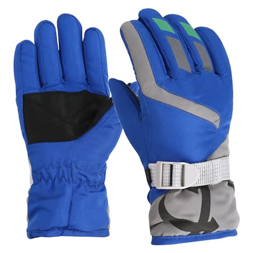 Kids Ski Handschuhe Verstellbare winddichte Schneehandschuhe Kleinkind Wasserdichte Handschuhe warmer Nicht -Slip -Kinder -Handschuhe Winter zum Snowboarden, Rodeln, Radfahren m blau, Kleinkind wasse von Yaoliucp