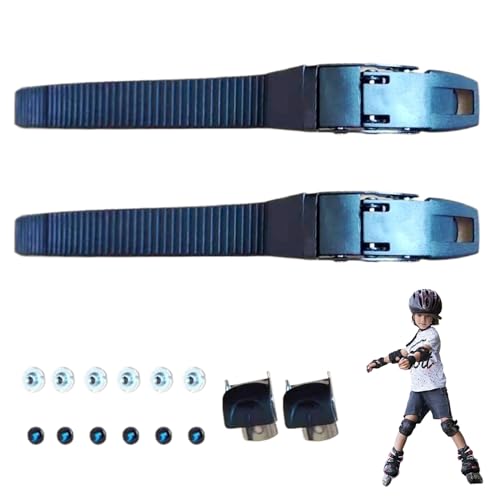 Roller Skate-Gurt 2pcs 10 Zoll verstellbare Rollschuhe Schnalle-Schnalle für Kinder und Erwachsene Hochleistungsrissen-resistente Nylon Ersatz-Rollschuhn-Skate-Teile, Roller Skate-Gurt von Yaoliucp