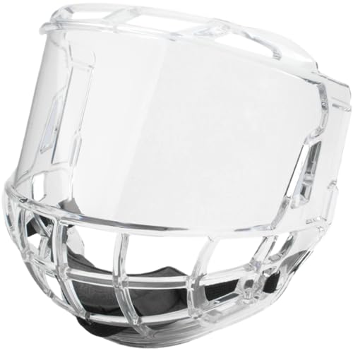 Yaoliucp Hockeyhelm, klare Anti-Fog-Hockeymaske, Anti-Kratzerhockey-Visor, PC-Hockey Vollschildvisor, Klassische Sportzubehör für Jugendliche und Erwachsene, Hockeyhelm von Yaoliucp