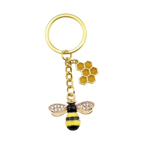 Yardenfun 1stk Biene Schlüsselanhänger Cartoon-anhänger Dekorativer Schlüsselanhänger Autodekoration Dekorative Schlüsselanhänger Honig-schlüssel-Charme Waben-schlüsselanhänger von Yardenfun
