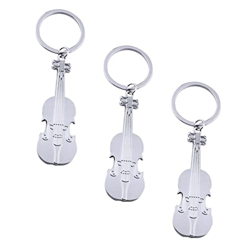 Yardenfun 3St Violine Korkenzieher Music Key Holder Musikalisches Schlüsselanhänger Geigen-Charm-Schlüsselanhänger Violine Schlüsselanhänger Schlüsselringe hängender Anhänger Zinklegierung von Yardenfun