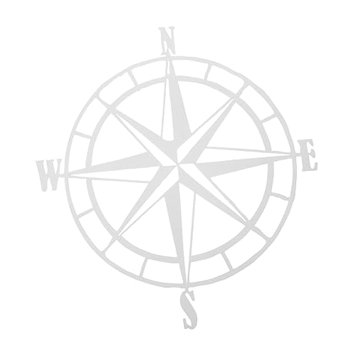 Yardenfun Kompass-Ornament nautische Wand einzigartiger Kompass-Anhänger Zeichen im Freien decorative home Accessories room Decoration Dekor Kompass zum Aufhängen Zuhause Anhänger Eisen Weiß von Yardenfun