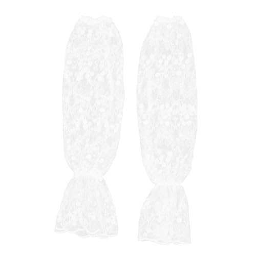 Yardwe 1 Paar Ärmel weiblichkeit weibler Arm Sleeves laufflasche joggen The Female lace Handschuh bewachen Gel Visier Armwärmer Radfahren Armstulpe Spitze Armschutz Sonnenschutzhülle Weiß von Yardwe