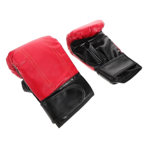 Yardwe 1 Paar Boxhandschuhe Sparring-Handschuhe thailändische Handschuhe Kampfhandschuhe Muays-Thai-Handschuhe Sandsackhandschuhe Boxen Sparringshandschuhe Kinder Handschuhe Männer Pu rot von Yardwe