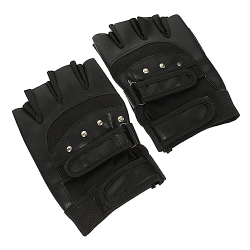 Yardwe 1 Paar Stoßdämpfende Handschuhe Griff Handschuhe Für Männer Ganzfinger-trainingshandschuhe Fahrradhandschuhe Herren Für Fitness Handhaben Sensenmann Aluminiumlegierung Black von Yardwe